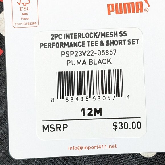 PUMA Baby  Amplified Graphic Logo T-Shirt Size 12M NWT - Picture 3 of 5